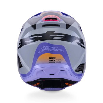 Alpinestars Alpinestars S-M3 Youth Jettson Helmet Grey Purple Black Glossy