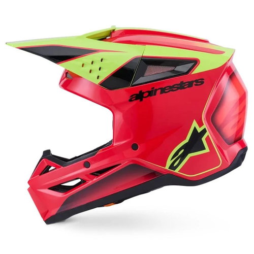 Alpinestars Alpinestars S-M3 Fray Helmet Red Yellow Fluo Black Glossy