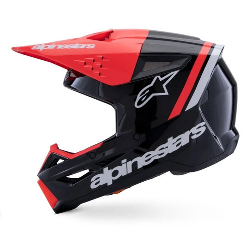 Alpinestars Alpinestars S-M3 Radium Helmet Black Red Fluo White Glossy
