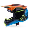 Alpinestars Alpinestars S-M3 Fray Helmet Black Orange Yellow Flo Green - Thumbnail 2