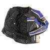 IXS Road Star Black Blue Leather Motorcycle Jacket Inside                                                                                                                                                                                                      