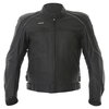 IXS Atlas Black Leather Motorcycle Jacket Front                                                                                                                                                                                                                