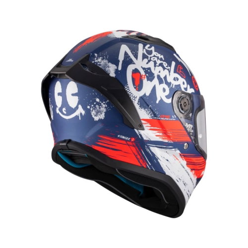 MT MT Stinger 2 Youth Rocket Helmet C17 Matt Blue Red White