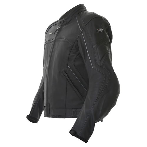 IXS Atlas Black Leather Motorcycle Jacket Side                                                                                                                                                                                                                 
