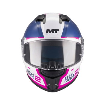 MT MT Stinger 2 Core Helmet A8 Gloss Navy White Pink