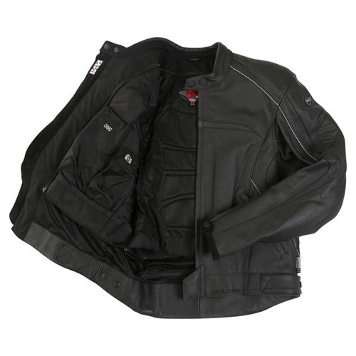IXS Atlas Black Leather Motorcycle Jacket Inside                                                                                                                                                                                                               