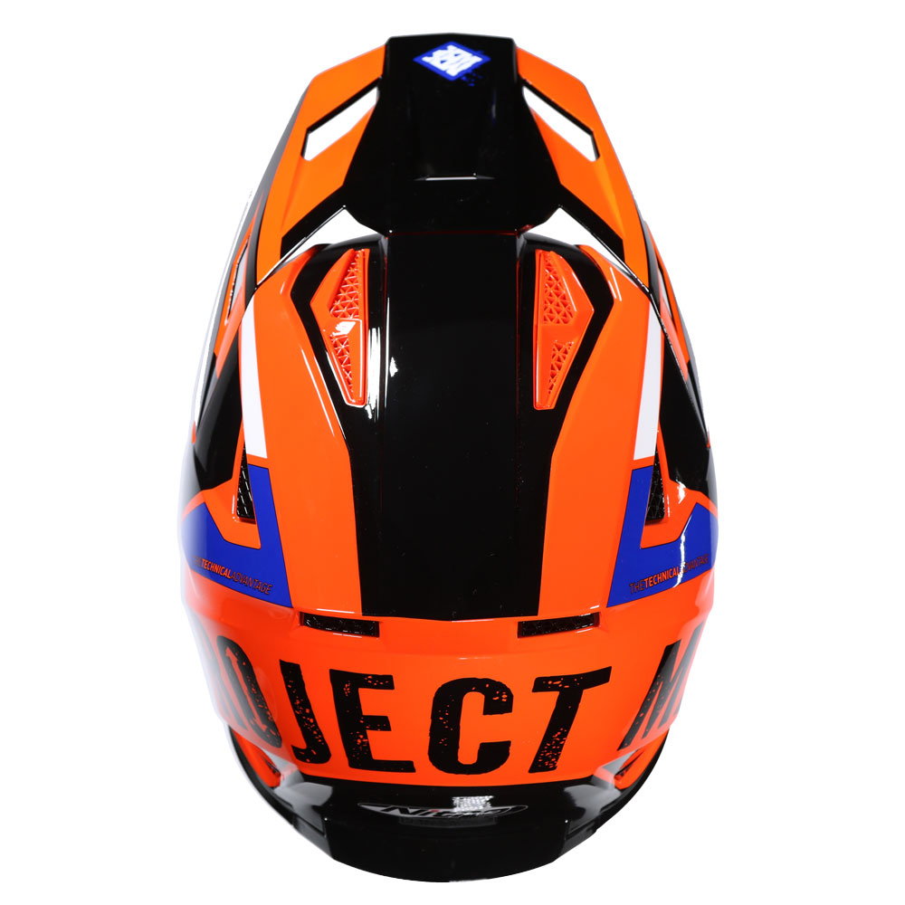 MX735 Podium 2 Helmet Blue Orange Black White