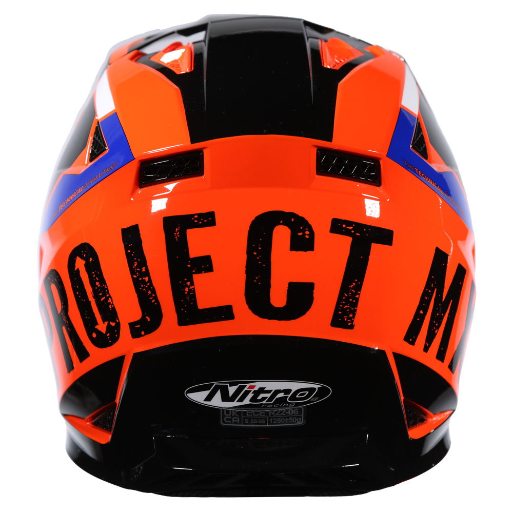 MX735 Podium 2 Helmet Blue Orange Black White