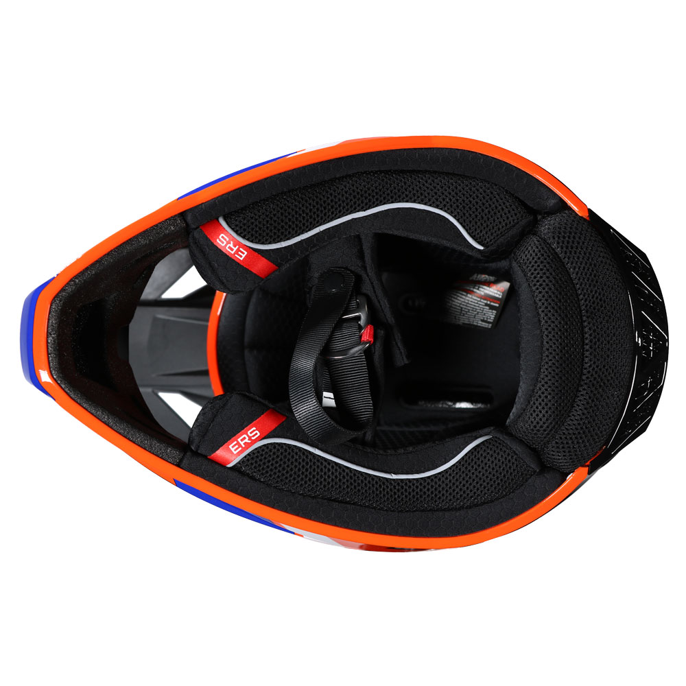 MX735 Podium 2 Helmet Blue Orange Black White