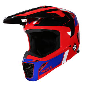 Project MX MX735 Podium 2 Helmet Black Red Blue White