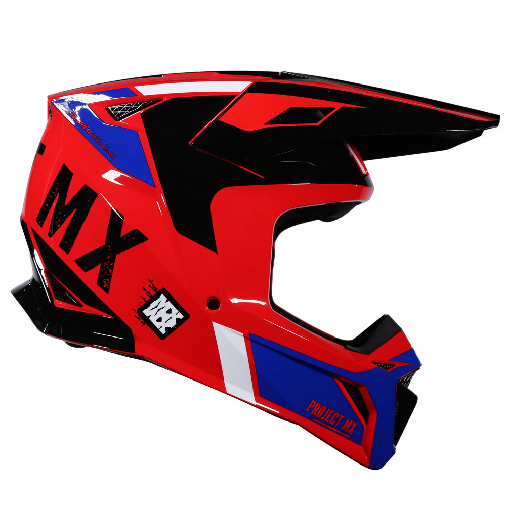 MX735 Podium 2 Helmet Black Red Blue White