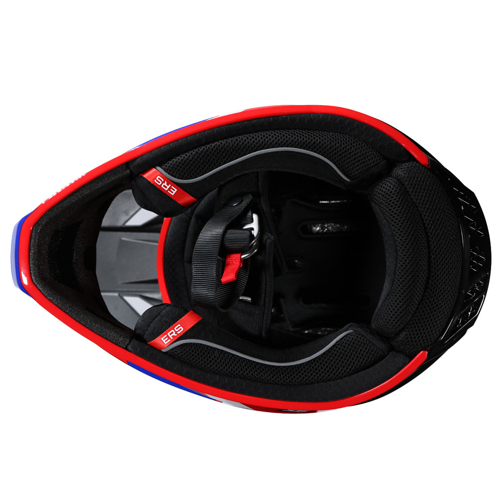 MX735 Podium 2 Helmet Black Red Blue White