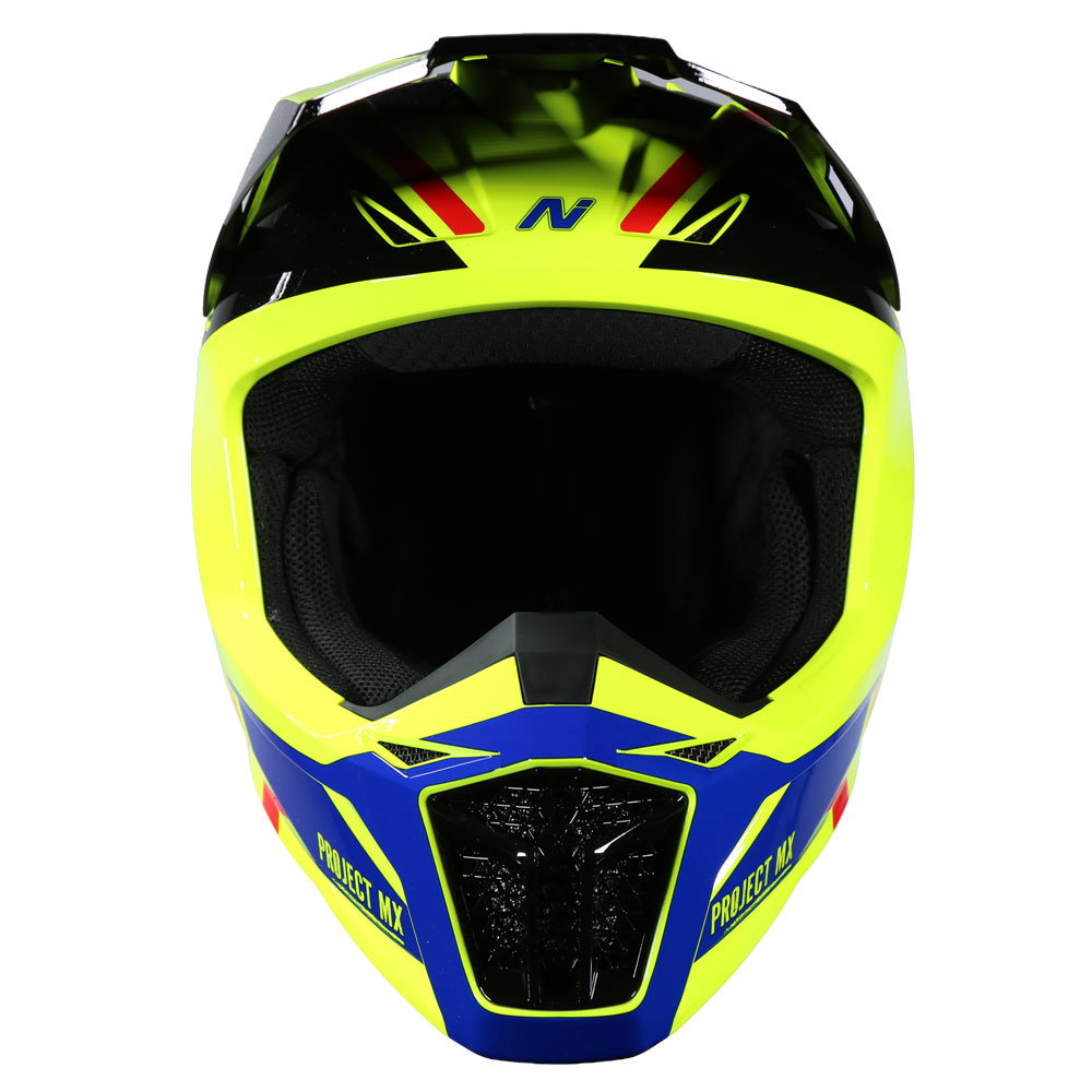 MX735 Podium 2 Helmet Black Yellow Blue Red
