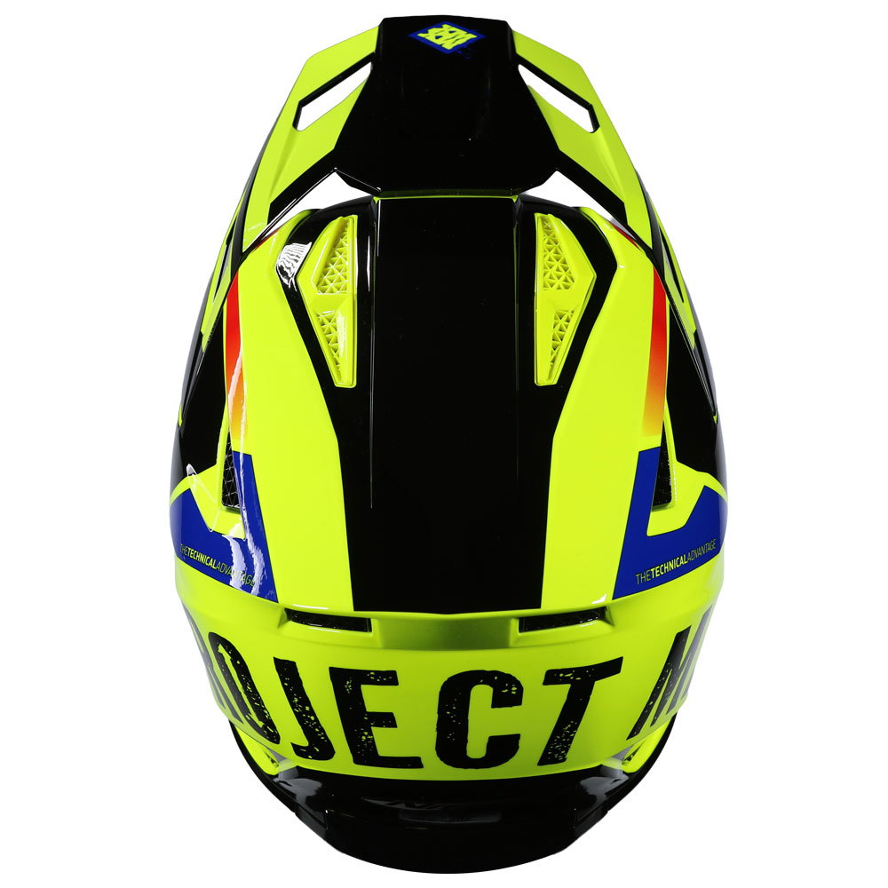 MX735 Podium 2 Helmet Black Yellow Blue Red