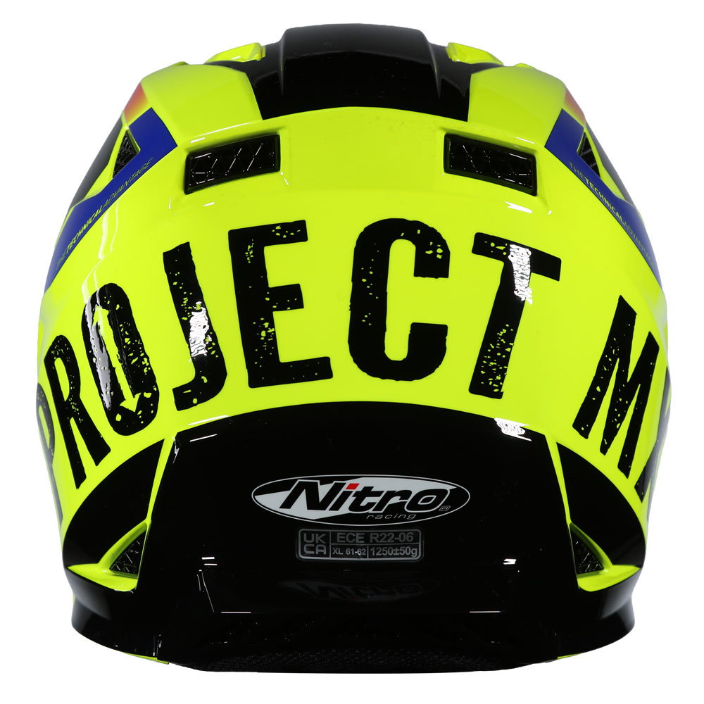 MX735 Podium 2 Helmet Black Yellow Blue Red