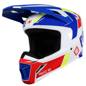 Project MX MX735 Podium 2 Helmet Blue White Red Yellow
