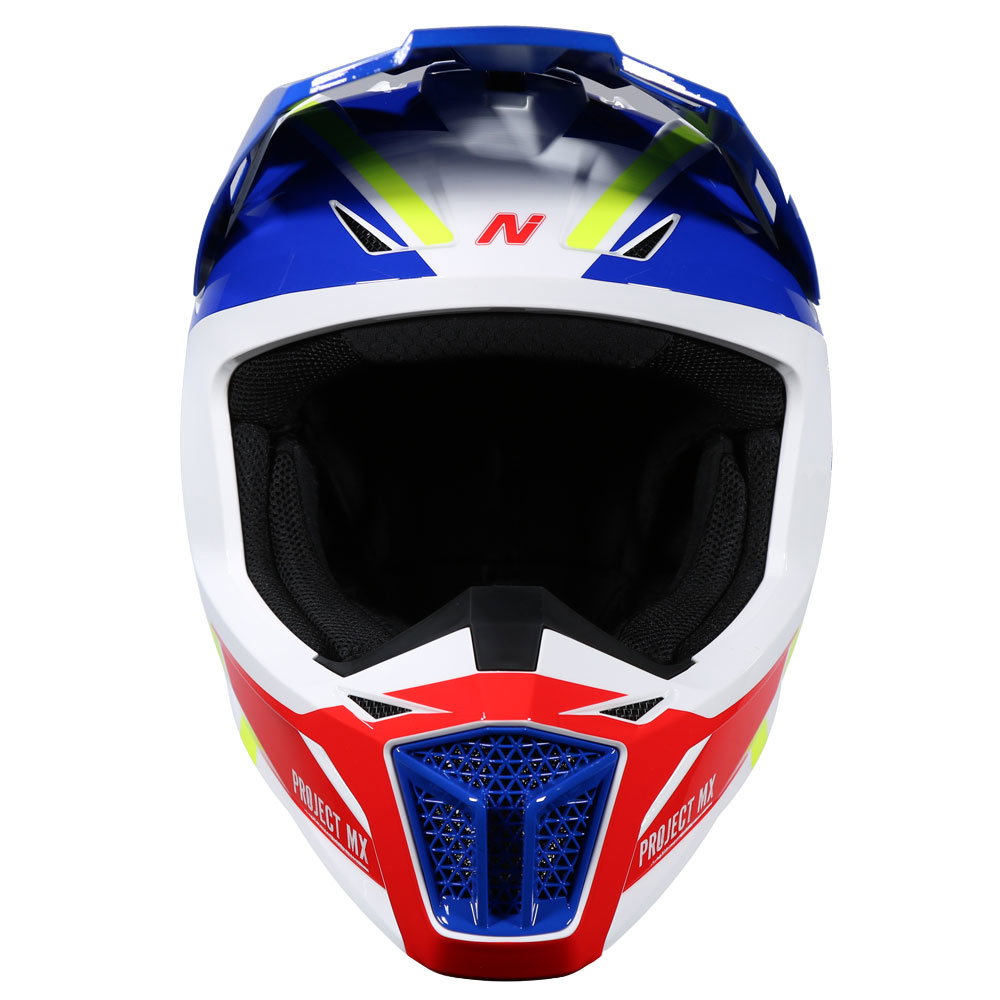MX735 Podium 2 Helmet Blue White Red Yellow