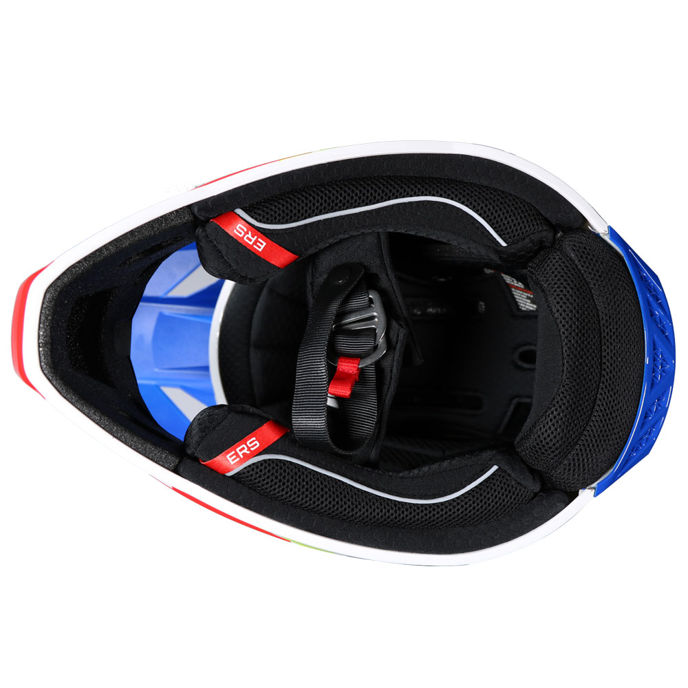 MX735 Podium 2 Helmet Blue White Red Yellow