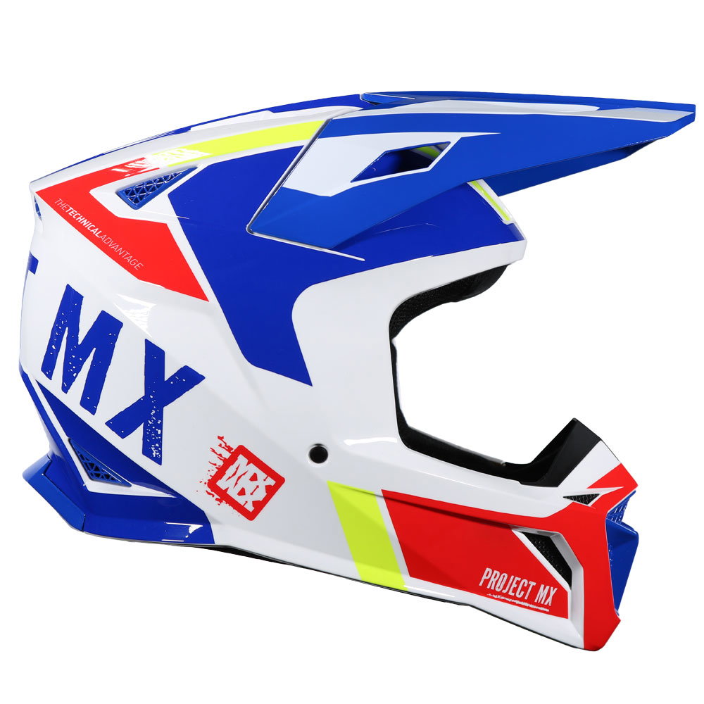 MX735 Podium 2 Helmet Blue White Red Yellow