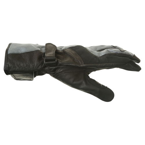 IXS Dabo Black Grey Motorcycle Gloves Thumb side                                                                                                                                                                                                               