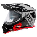 Sierra II V23 R Helmet Grey Black Red