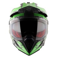 X-Cross Adventure Helmet Gloss Flash Cool Grey Green