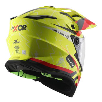 Axor Axor X-Cross Adventure Helmet Gloss Flash Neon Yellow Red