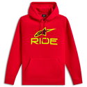 Ride Hoodie V3 Red Hi Viz Yellow Black