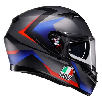 AGV AGV K3 Helmet ECE 22.06 Striga Matt Black Blue Red