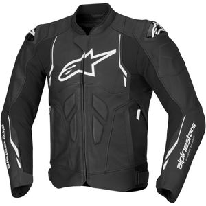 Alpinestars Dusk Leather Jacket Black White