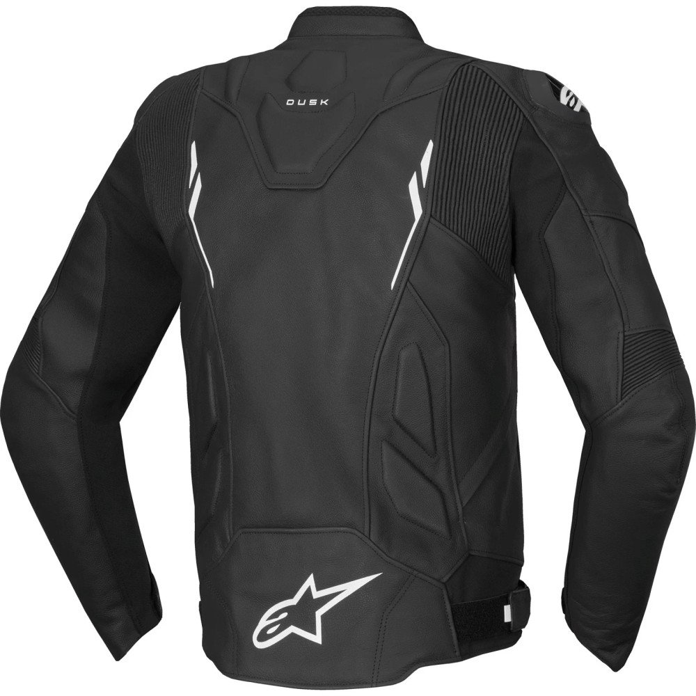 Dusk Leather Jacket Black White