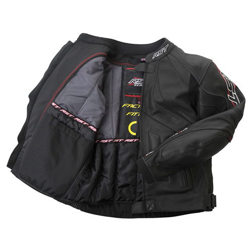 RST Razor 1026 Black Leather Motorcycle Jacket Inside                                                                                                                                                                                                          