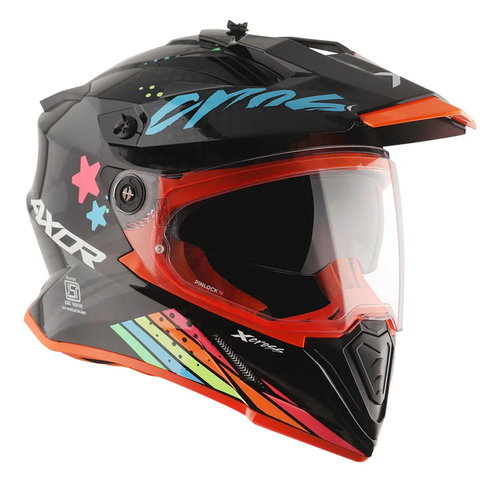 Axor Axor X-Cross Adventure Helmet Gloss Black Grey