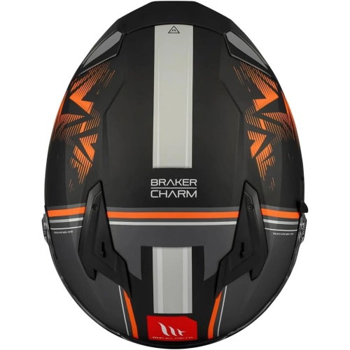 MT MT Braker SV Charm Helmet B4 Matt Grey Black Orange