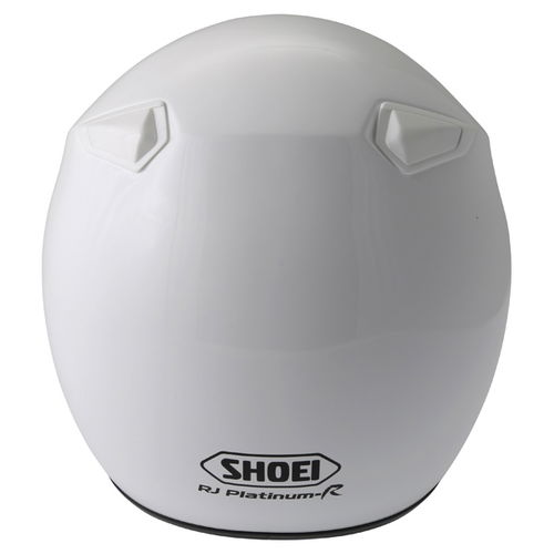 Shoei Rj Platinum-R White Open Face Motorcycle Helmet Back                                                                                                                                                                                                     