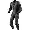 RevIt Pulsar 1Pc Black Leather Motorcycle Suit Front                                                                                                                                                                                                           
