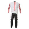Berik Ls2-8323 2pc Mens White Red Leather Motorcycle Suit Back                                                                                                                                                                                                 