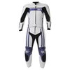 Berik Ls2-8323 2pc Mens White Blue Leather Motorcycle Suit Front                                                                                                                                                                                               