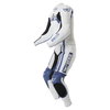 Berik Ls2-8323 2pc Mens White Blue Leather Motorcycle Suit Racing crouch                                                                                                                                                                                       