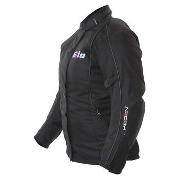 Koden Gila Ladies Black Tex Textile Motorcycle Jacket Side                                                                                                                                                                                                     