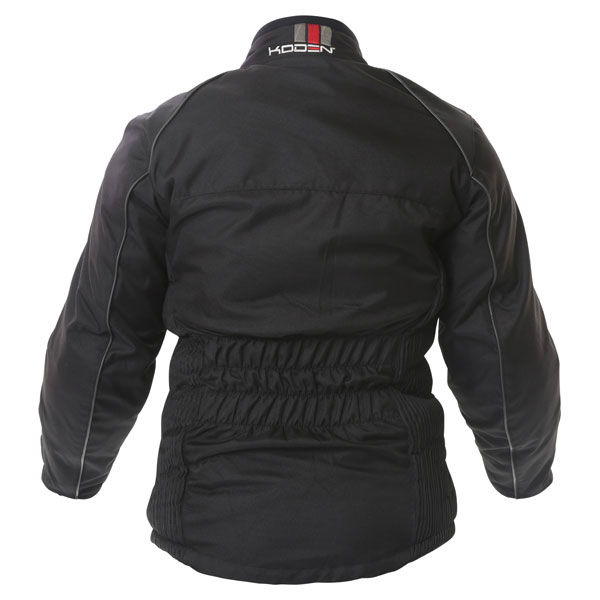 Koden Gila Ladies Black Tex Textile Motorcycle Jacket Back                                                                                                                                                                                                     