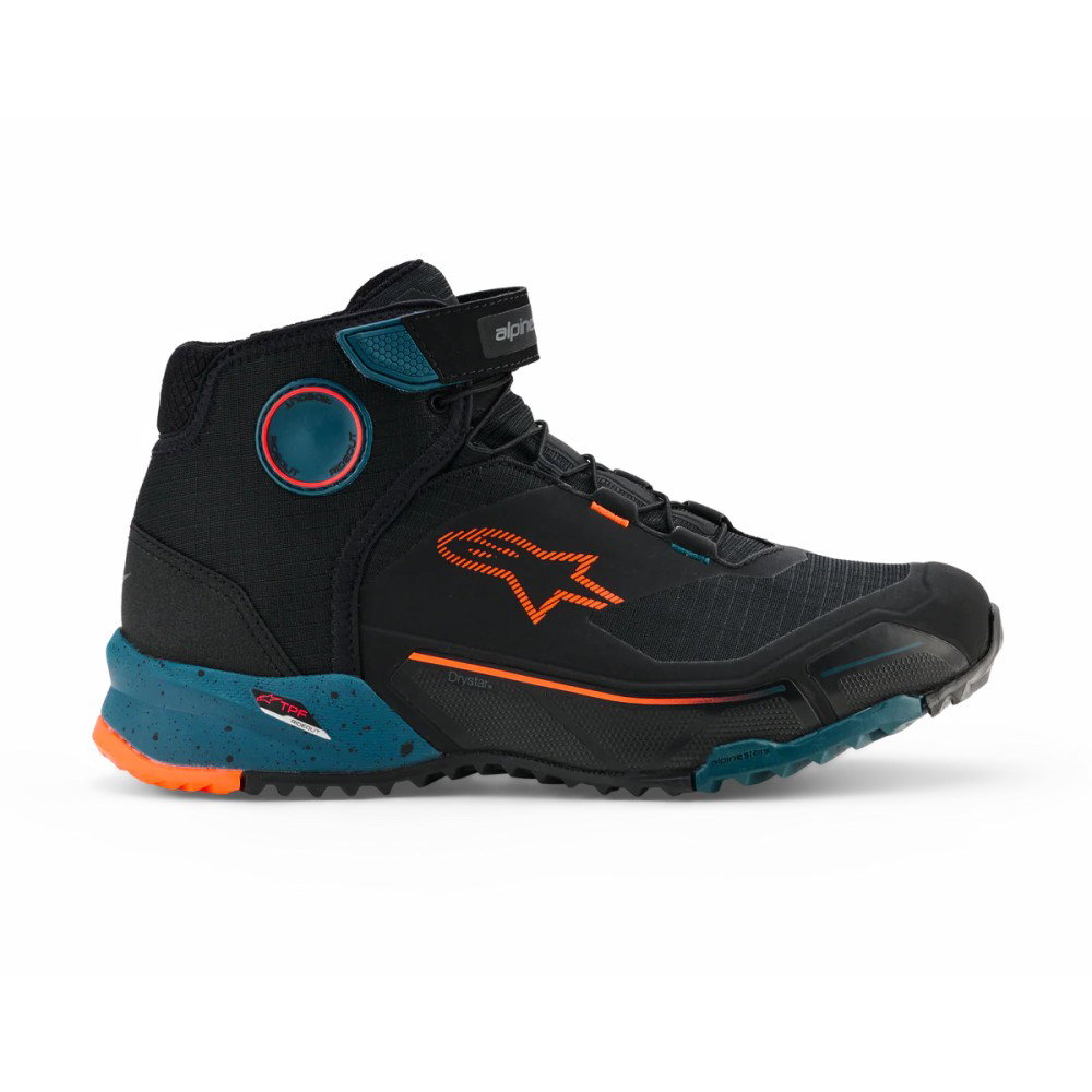 CR-X Drystar Riding Shoes Black Petrol Orange Fluo
