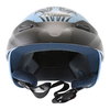 Nitro X516-V Blue Silver Open Face Motorcycle Helmet Front                                                                                                                                                                                                     
