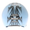 Nitro X516-V Blue Silver Open Face Motorcycle Helmet Back                                                                                                                                                                                                      