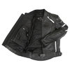 IXS Sirius Black White Leather Motorcycle Jacket Inside                                                                                                                                                                                                        