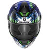 Shark Skwal 2 Switch Rider 2 Black Blue Green Full Face Motorcycle Helmet Front                                                                                                                                                                                
