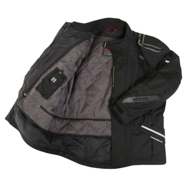 IXS Nechtan Mens Black Textile Motorcycle Jacket Inside                                                                                                                                                                                                        