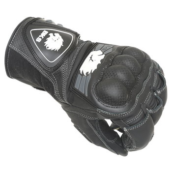 BKS Brooklands Black Motorcycle Gloves Knuckle                                                                                                                                                                                                                 