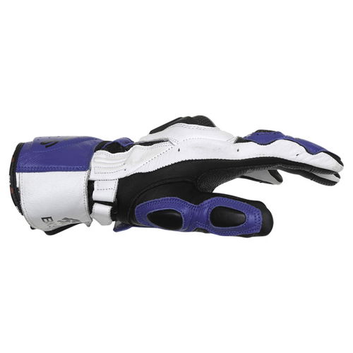 BKS Sphynx Blue White Black Motorcycle Gloves Thumb side                                                                                                                                                                                                       