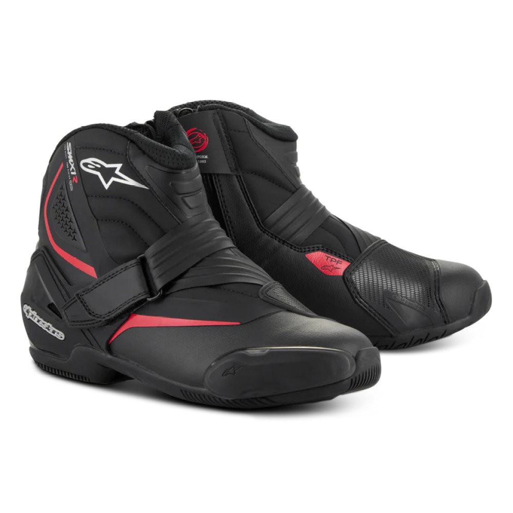 Alpinestars SMX-1 R V2 Boots - Black/White - FREE Delivery | J&S